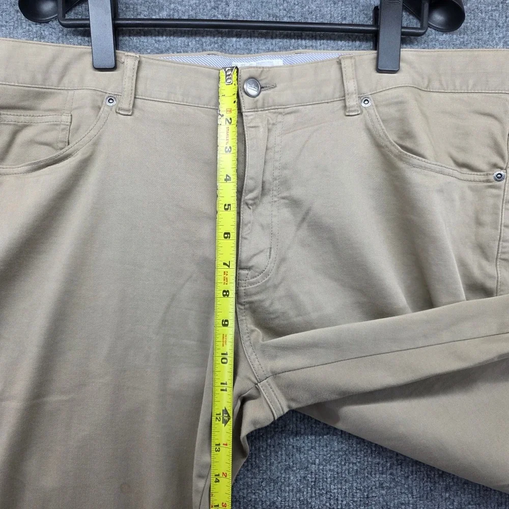 Peter Millar Mens Khaki Tan 5-Pocket Cotton Modal Stretch Pants ME0B39 Size 38